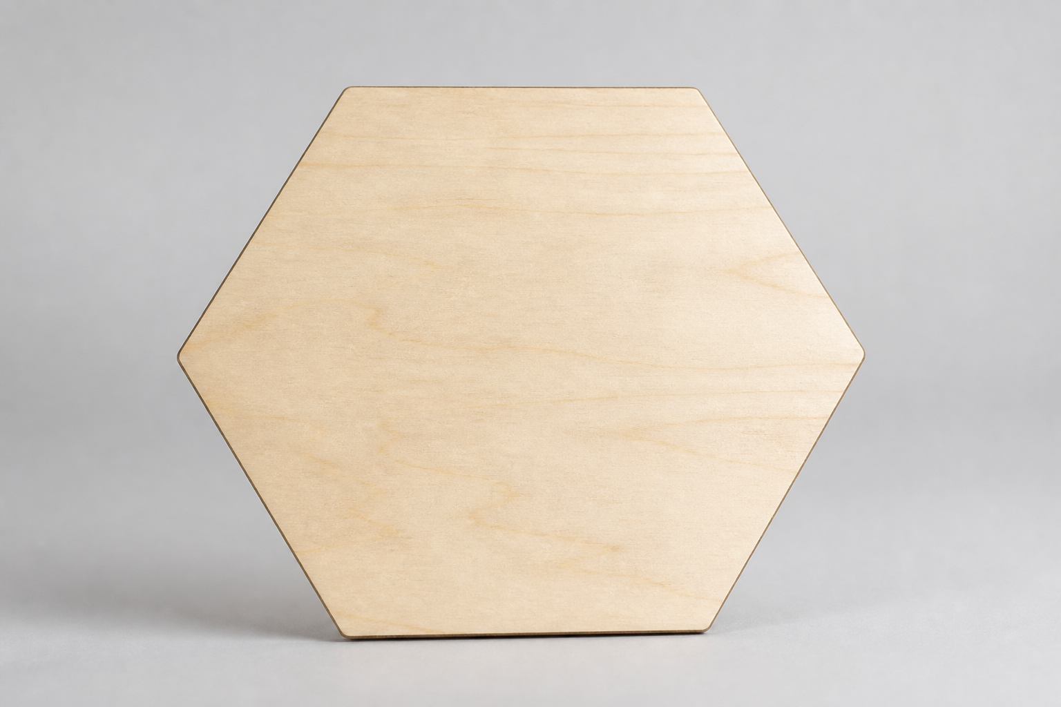 Precut Birch Plywood Hexagon — 4 in, 1/4 in